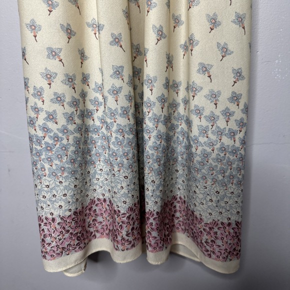 Boho 70's Flutter Sleeve Dress Prairie Cottagecore Feminine SZ 7 Cream Rare - Picture 2 of 5